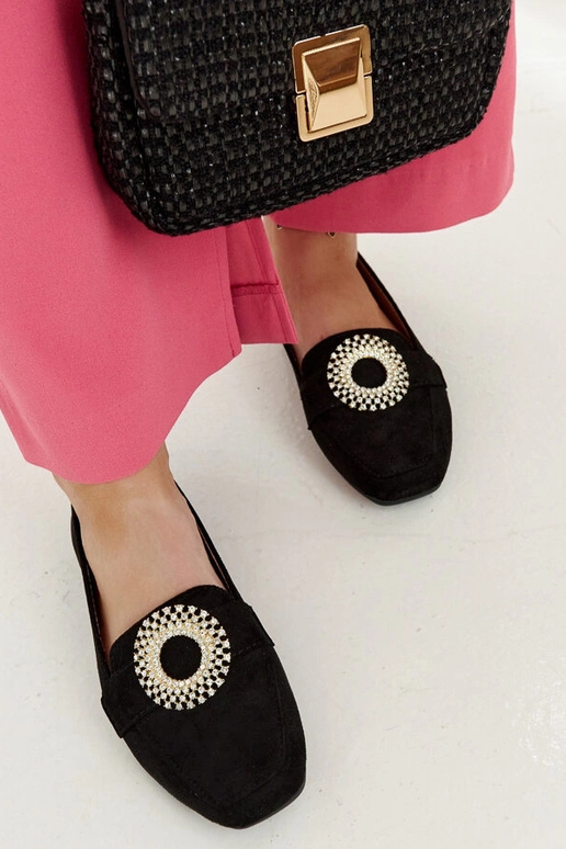 Juodi mokasinai dekoruoti Celena...