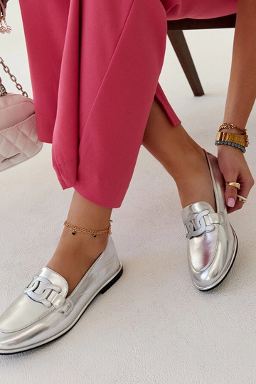Zana Silver Classic Loafers