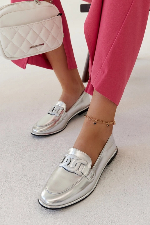 Zana Silver Classic Loafers