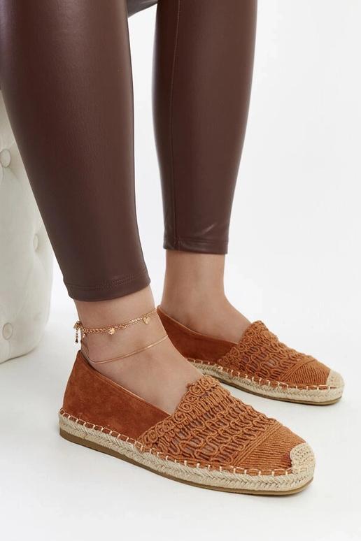 Gordanos rudos ažūrinės espadrilės Gordanos rudos ažūrinės espadrilės