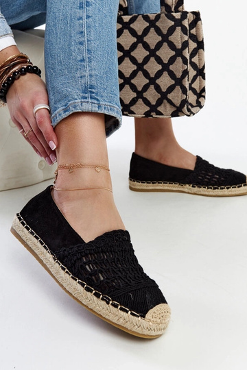 Juodos ažūrinės Gordana espadrilės