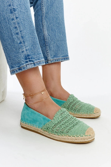 Gordanos mėtų ažūrinės espadrilės