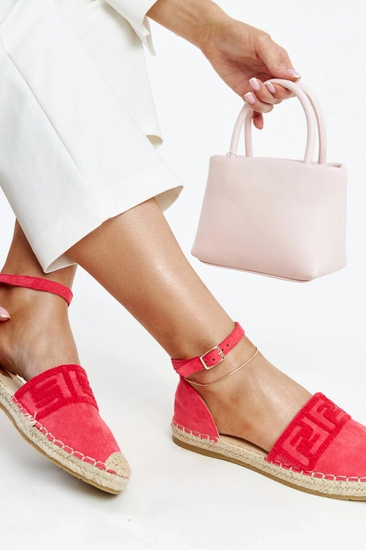 Tamsiai rožinės spalvos espadrilės su...