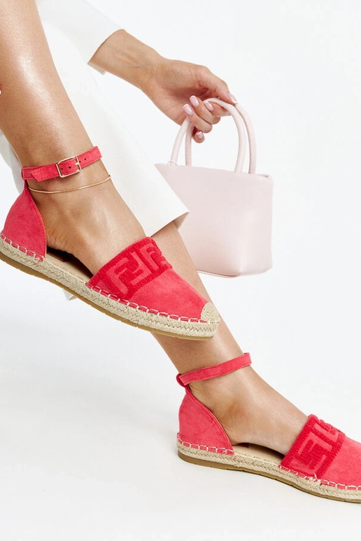 Tamsiai rožinės spalvos espadrilės su...