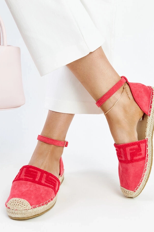 Tamsiai rožinės spalvos espadrilės su...