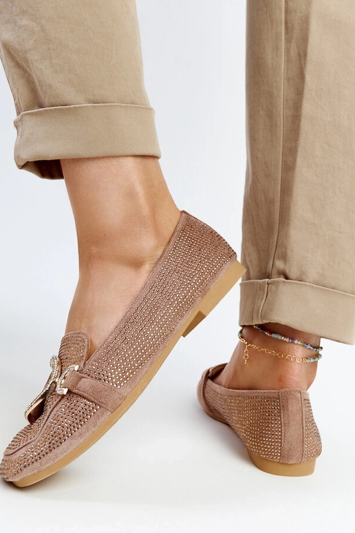 Rudos spalvos blizgūs Mebrat bateliai