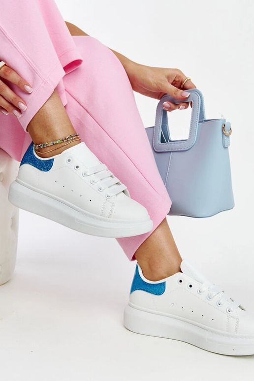 Balti dirbtinės odos sportbačiai Fatimah