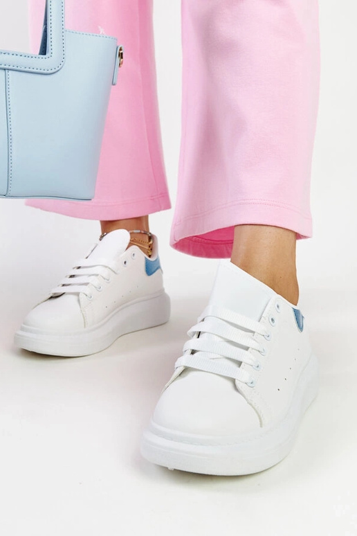 Balti dirbtinės odos sportbačiai Fatimah