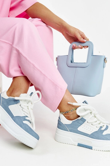 Baltai mėlynos platforminės sneakersai Szekeres 2