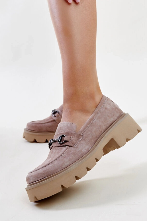 Vinceza smėlio spalvos odiniai mokasinai Vinceza smėlio spalvos odiniai mokasinai