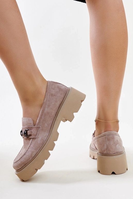 Vinceza smėlio spalvos odiniai mokasinai Vinceza smėlio spalvos odiniai mokasinai