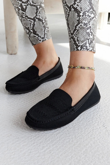 Juodos spalvos Fiammetta audinio bateliai 2