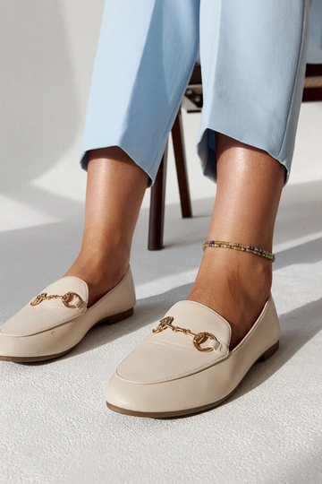 Smėlio spalvos mokasinai su...