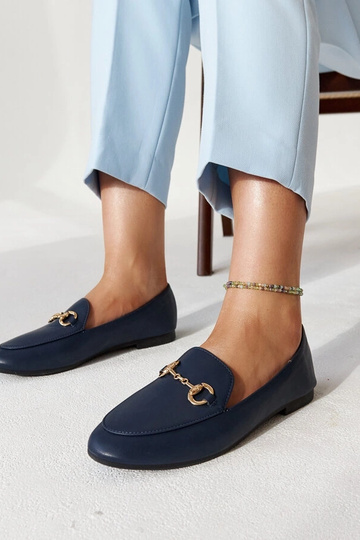 Tamsiai mėlyni mokasinai su...