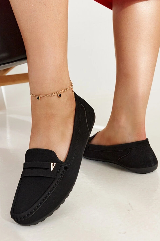 Juodi mokasinai su matine apdaila iš...