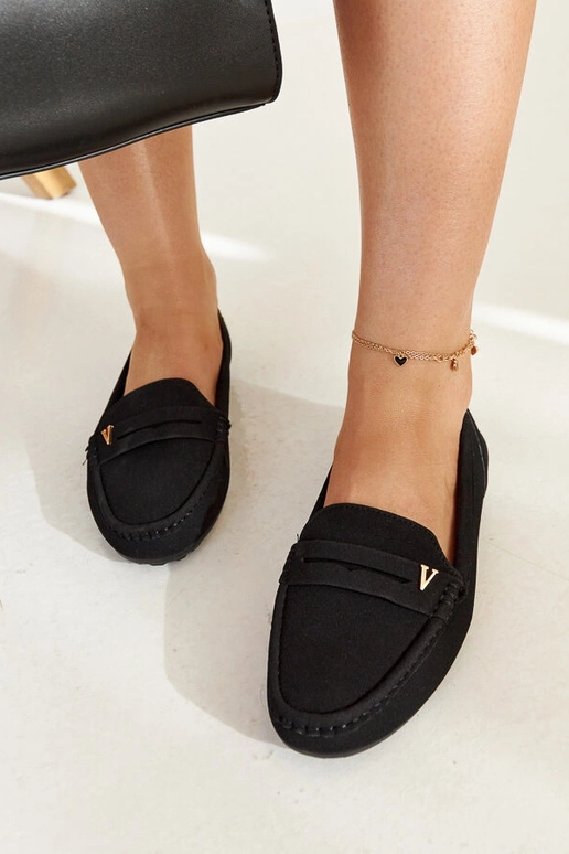 Juodi mokasinai su matine apdaila iš...