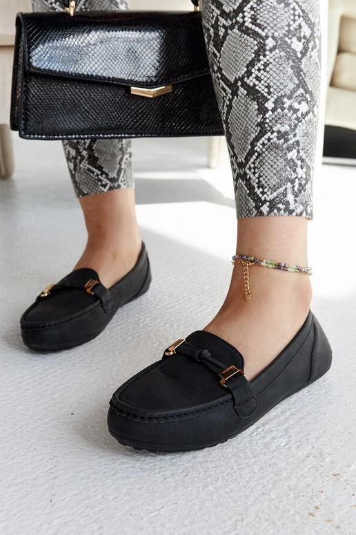 Juodi Scafati matinės apdailos bateliai