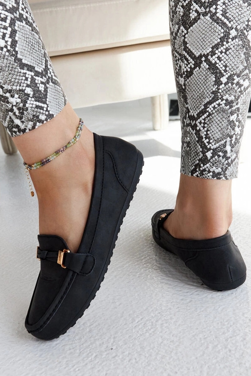 Juodi Scafati matinės apdailos bateliai