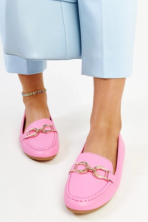 Tamsiai rožiniai mokasinai su sagtimi...