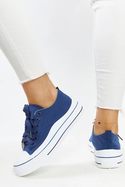 Tamsiai mėlynos platforminės kedai...