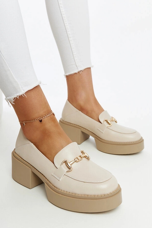 Smėlio spalvos dirbtinės odos...