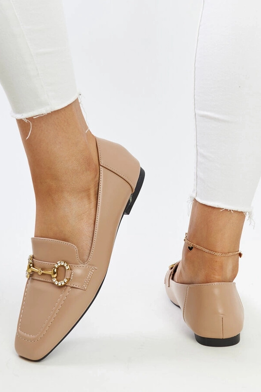 Smėlio spalvos Areebah sagtimi mokasinai