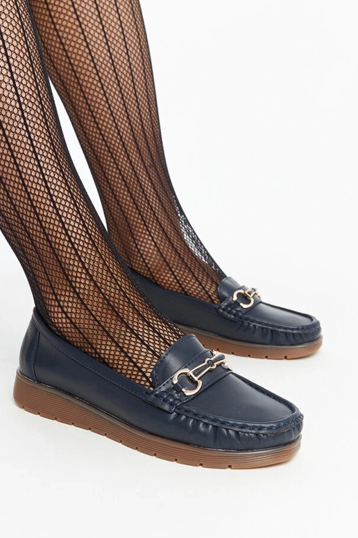 Tamsiai mėlyni Anisah bateliai su...