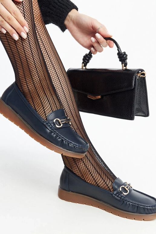 Tamsiai mėlyni Anisah bateliai su...