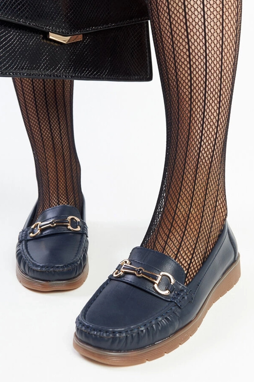 Tamsiai mėlyni Anisah bateliai su...