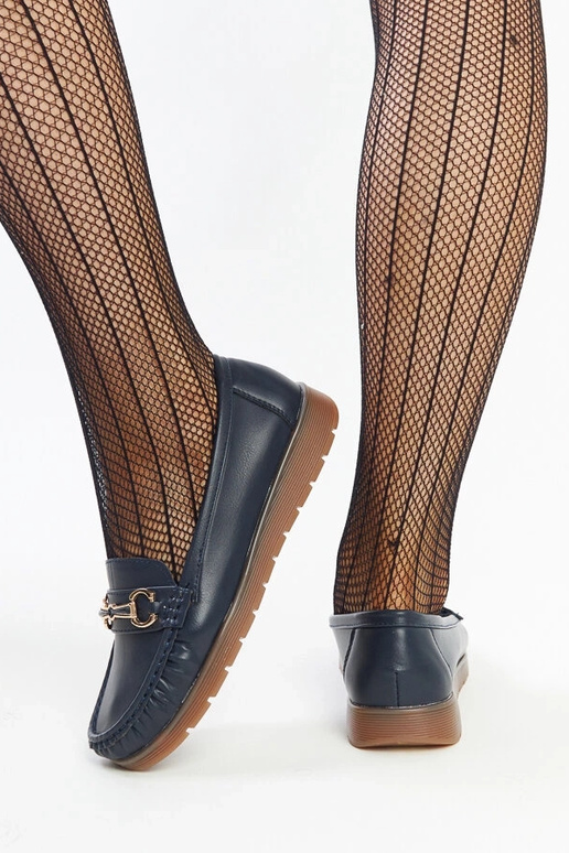 Tamsiai mėlyni Anisah bateliai su...