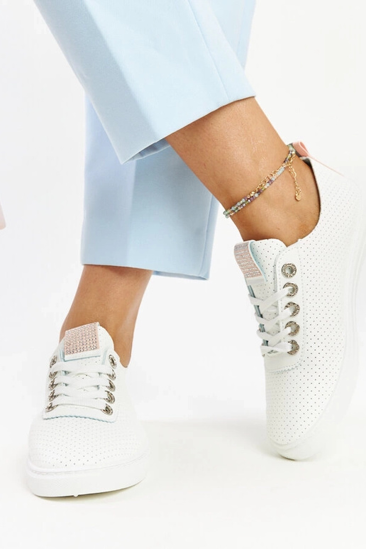 Balti Anbarin dirbtinės odos sportbačiai Balti Anbarin dirbtinės odos sportbačiai