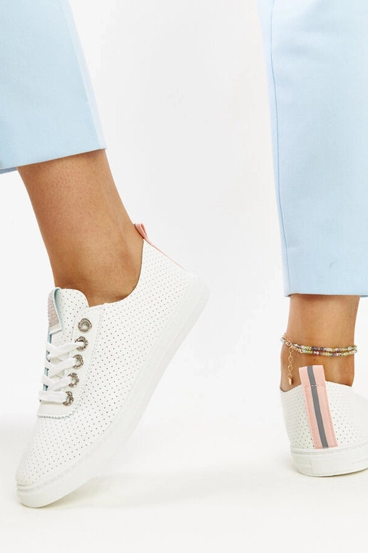 Balti Anbarin dirbtinės odos sportbačiai Balti Anbarin dirbtinės odos sportbačiai