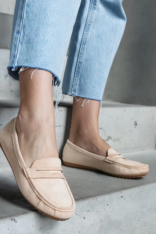 Smėlinės mokasinos iš dirbtinio zomšo... Smėlinės mokasinos iš dirbtinio zomšo...