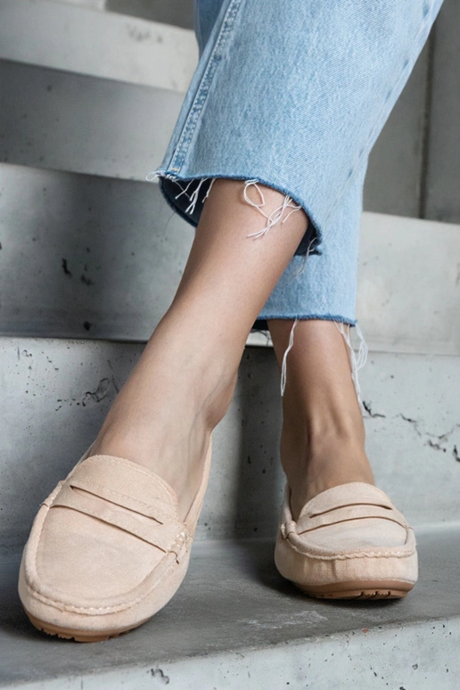 Smėlinės mokasinos iš dirbtinio zomšo... Smėlinės mokasinos iš dirbtinio zomšo...