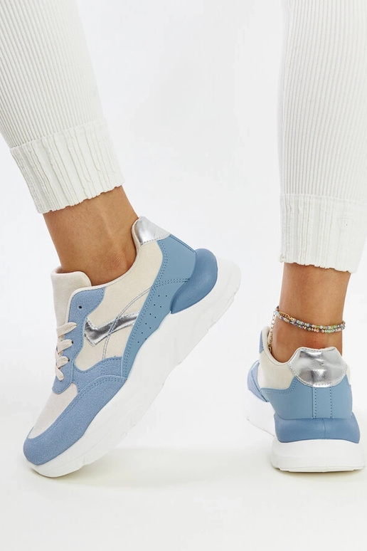 Smėliniai-mėlyni sportiniai bateliai...