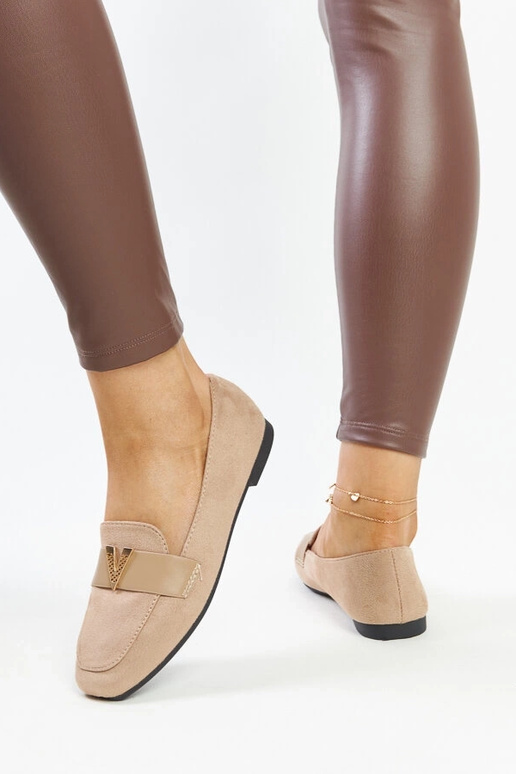 Rudi mokasinai su Namal dekoracija Rudi mokasinai su Namal dekoracija