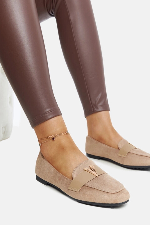 Rudi mokasinai su Namal dekoracija Rudi mokasinai su Namal dekoracija