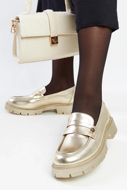 Auksiniai mokasinai dirbtinė oda...