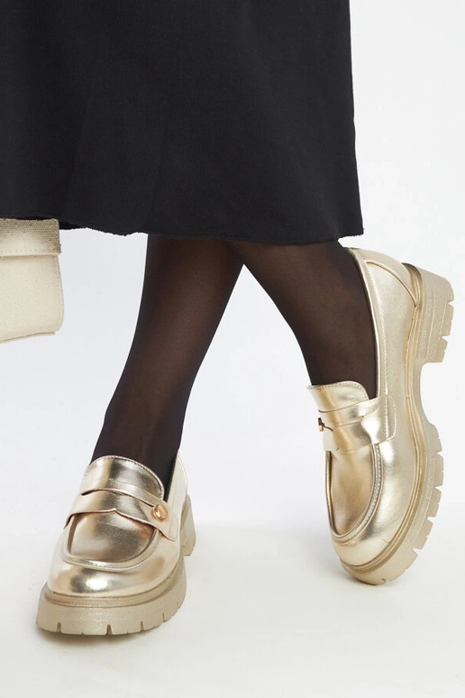 Auksiniai mokasinai dirbtinė oda...