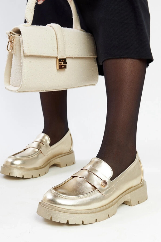 Auksiniai mokasinai dirbtinė oda...