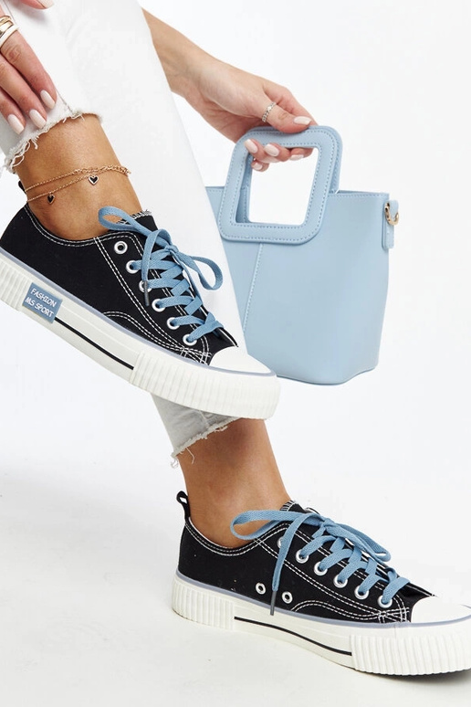 Juodi sportbačiai su spalvotais...