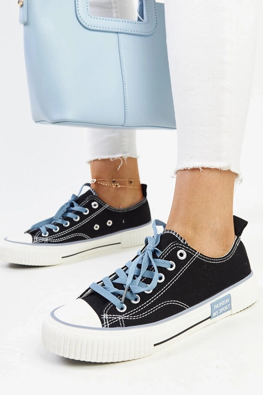 Juodi sportbačiai su spalvotais...