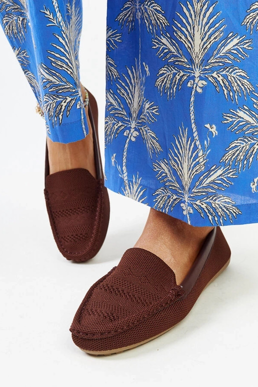 Rudos spalvos Fiammetta audinio bateliai