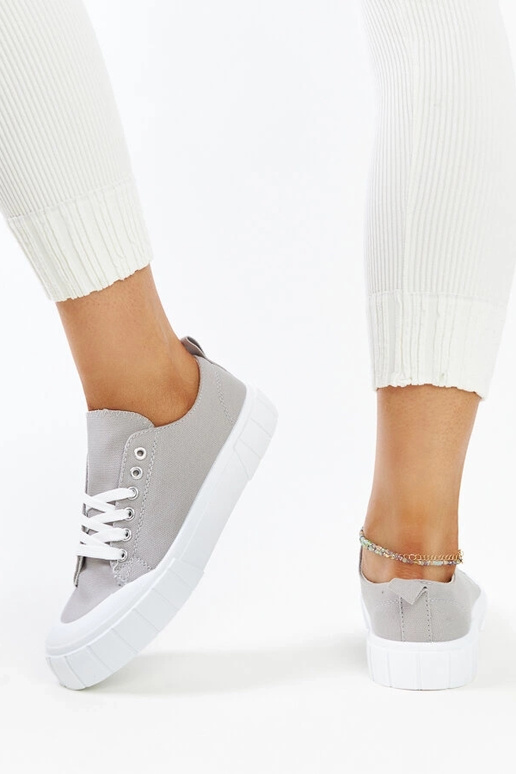 Eduardo pilko audinio sportbačiai Eduardo pilko audinio sportbačiai