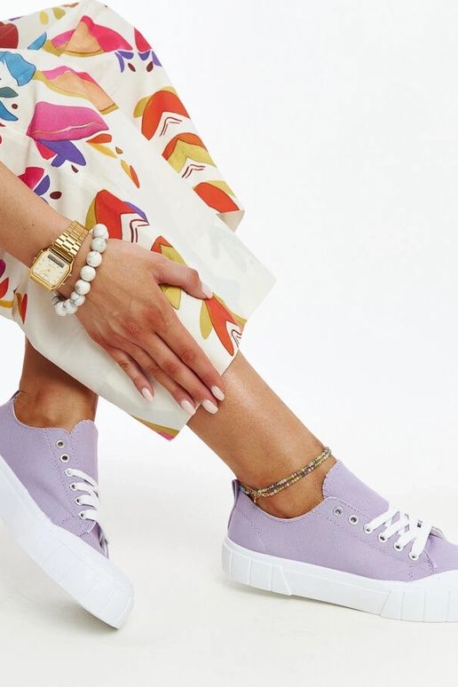 Eduardo violetinio audinio sportbačiai