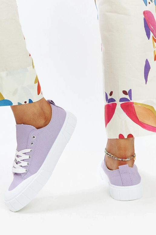 Eduardo violetinio audinio sportbačiai