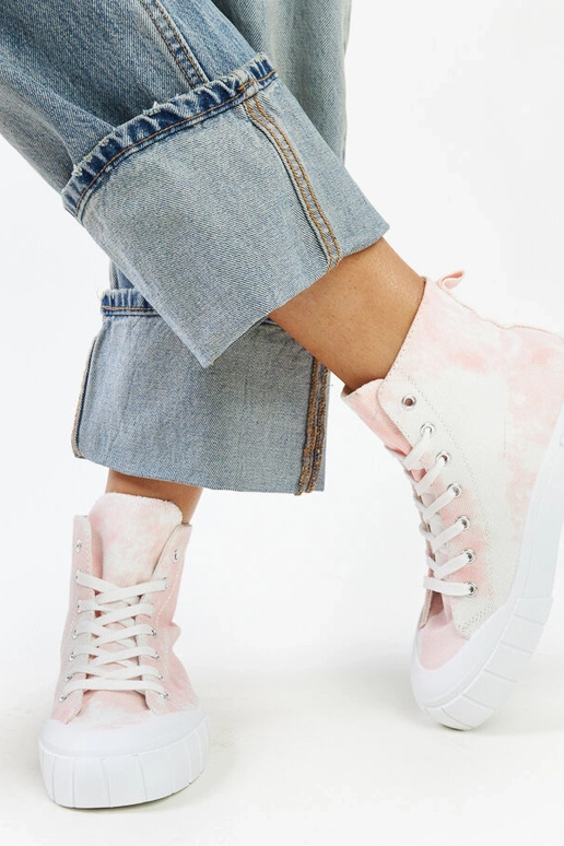 Raissa rožiniai aukštakulniai audinio...