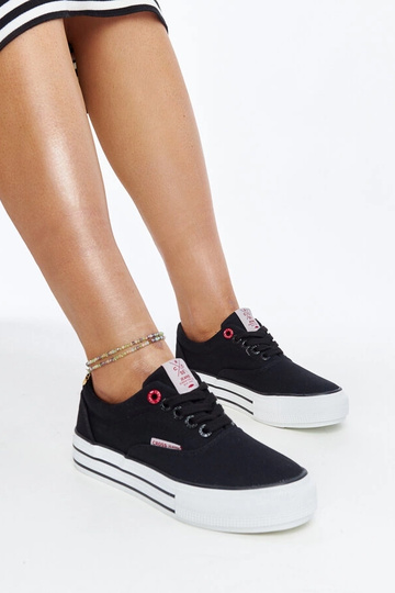 Juodi moteriški sportbačiai storu padu CROSS JEANS 2