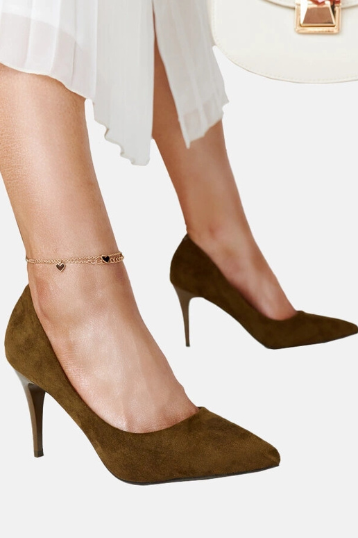 Paume tamsiai žali aukštakulniai su...