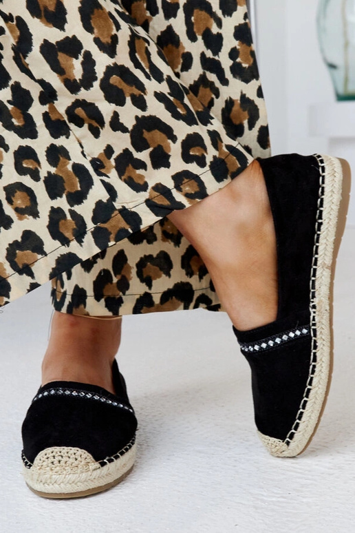 Juodos espadrilės su cirkoniais Abia
